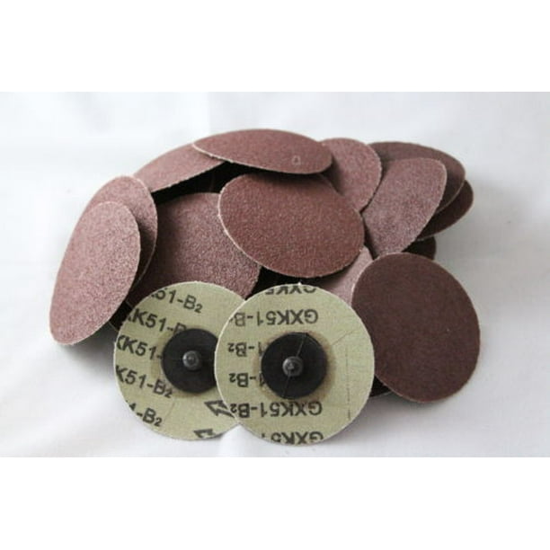 50Pcs 2 Inch 180 Grit Sanding Discs Quick Change Abrasive Roloc Roll Lock Type R 